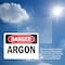 Signmission Argon Danger Sign, Vinyl Decal, 14in W x 10in L, 2PK OS-2PACK-DS-D-1014-L-1032 - alternate 2